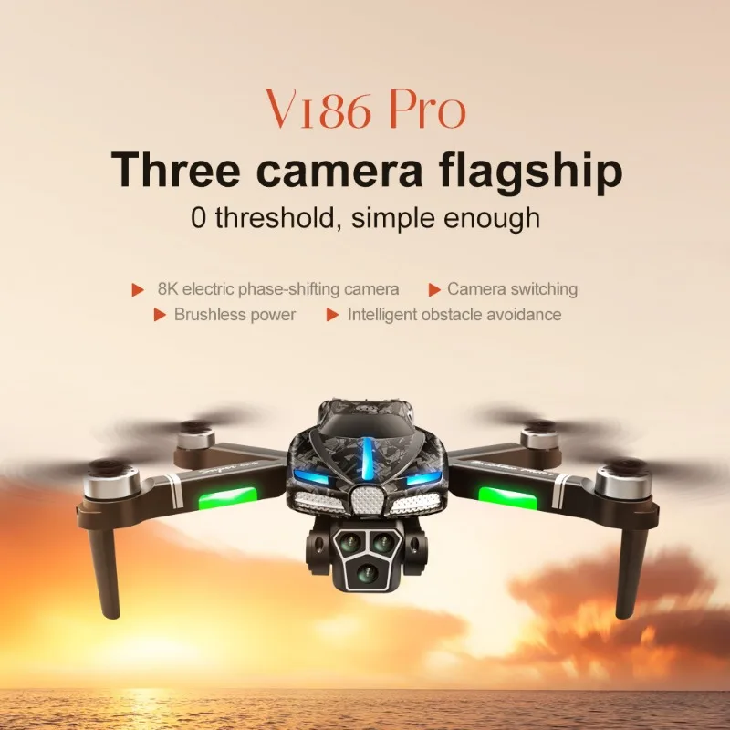 Drone Camera With Gimbal - Nuovo V186 Pro Drone Motore Brushless
